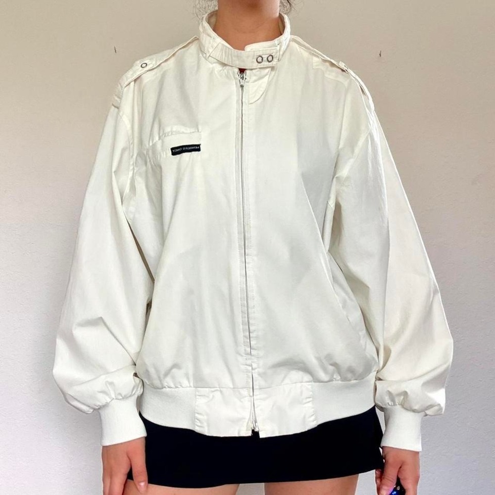 Members Only White Bomber Jacket